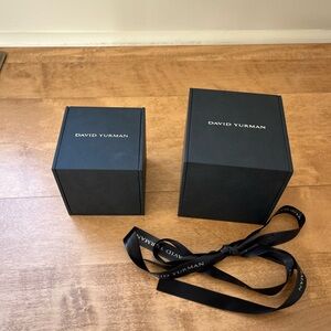 Set of 2 David Yurman boxes and ribbon